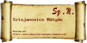 Sztojanovics Mátyás névjegykártya